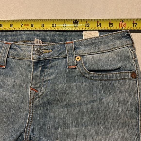 True Religion Mid Cut Off Women's Denim Shorts - Picture 7 of 9